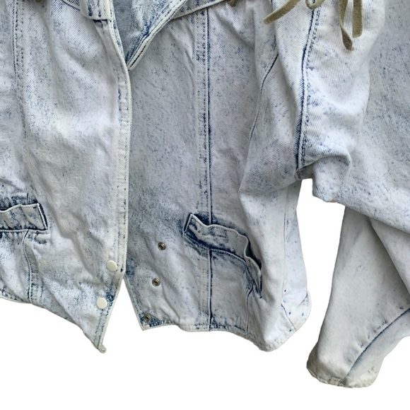 Vintage Acid Wash Blue Jean Denim Jacket Women’s Size Small - Picture 6 of 8